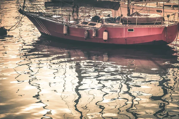 Hong Kong Victoria Hafen Vintage Farbton — Stockfoto