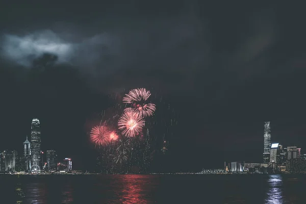 Hong Kong Victoria Harbor Vintage Color Tone — Stock Photo, Image