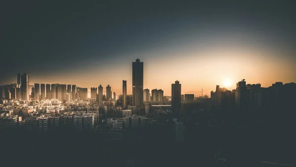 Stock image Hong Kong Victoria Harbor in Vintage color tone