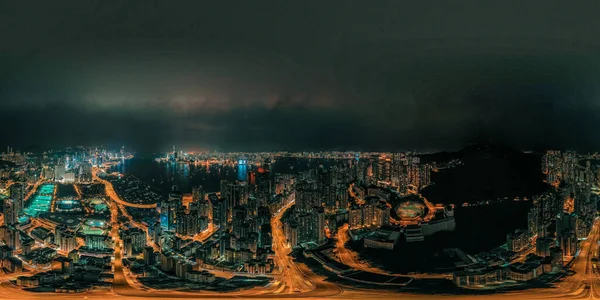 Hong Kong Gece Hava Görüntüsü