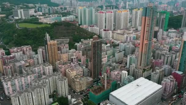 Vue Aérienne Scène Urbaine Avec Grands Gratte Ciel — Video