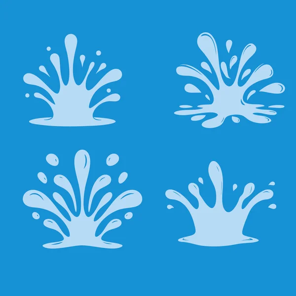 water splash icons on white background. vector illustration