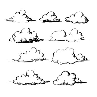illustration clouds collection, vector