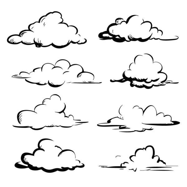 clouds collection, vector, illustration