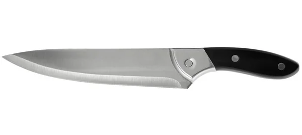 Cuchillo Cocina Metal Grande Aislado Sobre Fondo Blanco —  Fotos de Stock