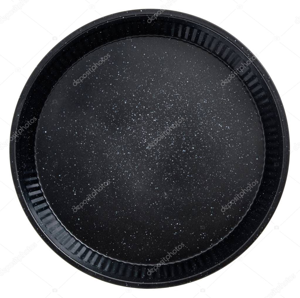 The round shape of the utensils for baking. Baking Dish on isolated background