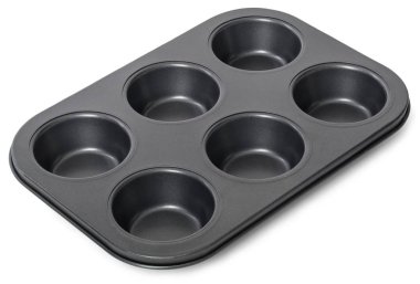 Top kek isilated beyaz arka planda siyah boş pan