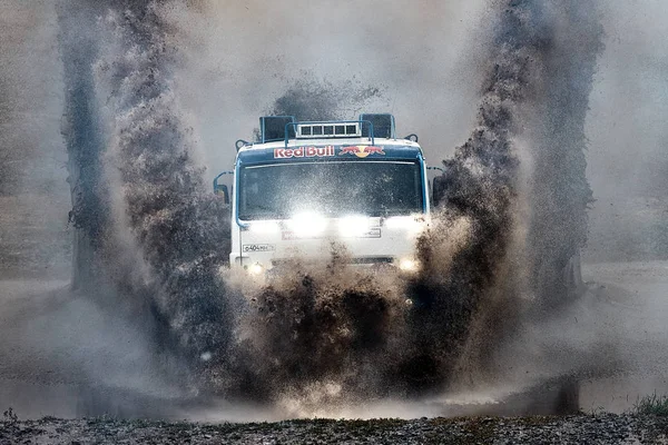 Teherautó Kamaz Kamaz Mester Racing Team Bemutató Versenyen 2018 Rostov — Stock Fotó