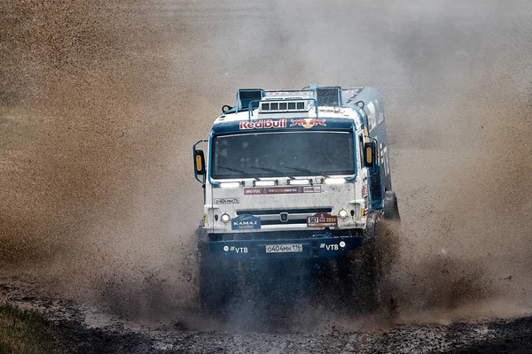 Kamaz Φορτηγό Kamaz Master Αγωνιστική Ομάδα Αγώνας Επίδειξης 2018 Περιφέρεια — Φωτογραφία Αρχείου