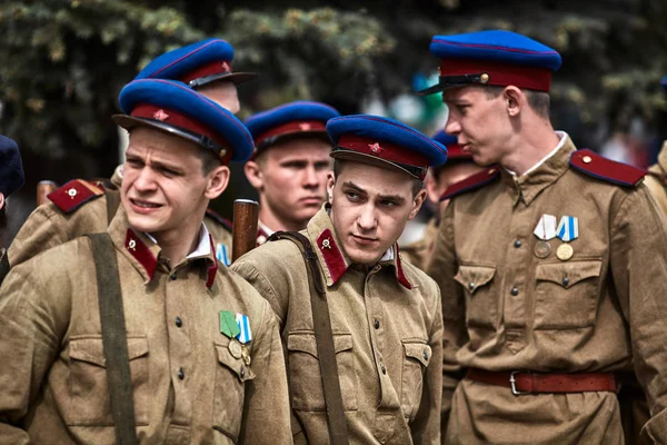 People Military Uniform Honor Victory Day Holiday Military Historical Society — Stock Photo, Image