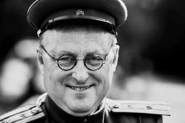 Pessoas Uniforme Militar Honra Das Férias Dia Vitória Sociedade Histórica — Fotografia de Stock