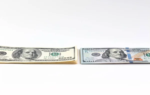 Тысяча Долларов Новых Старых Банкнотах Концепция Крупного Плана Доллара Американские — стоковое фото
