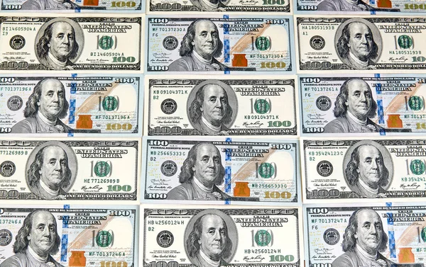 Банкноты Сто Долларов Концепция Крупного Плана Доллара Американские Доллары Наличными — стоковое фото