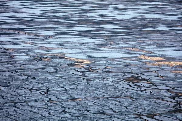 Лід Ставку Замерзання Води — стокове фото