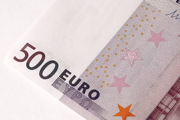 Pět Houndreds Eurobankovek 500 Euro Papírové Peníze Měna Evropské Unie — Stock fotografie