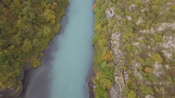 Lava Velden Van Ijsland Bovenaanzicht Vanuit Drone Van Bovenaanzicht Rotsen — Stockvideo