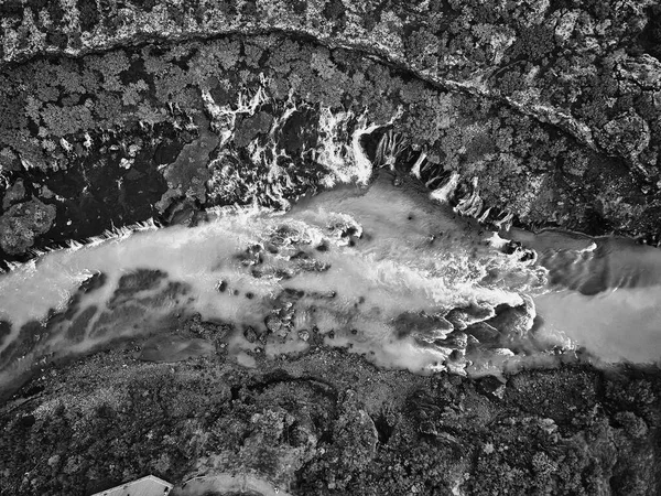 Incredibly Beautiful Hraunfossar Waterfall Lava Waterfalls Waterfall Flowing Lava Fields — Stock Photo, Image