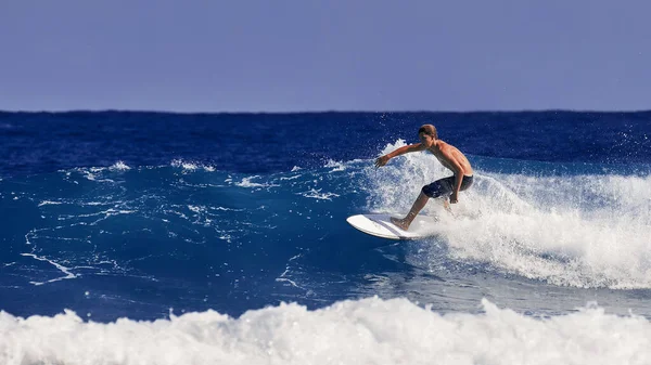 Surfeur professionnel sur la vague. Activités nautiques. Océan Atlantique République dominicaine. 29.12.2016 — Photo