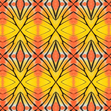 Renkli Jezebel kelebek kanatlarından yapılmış güzel Turuncu ve Sarı desenli arkaplan dokusu