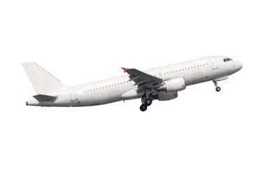 Airbus A320-200 saf beyaz vücut izole