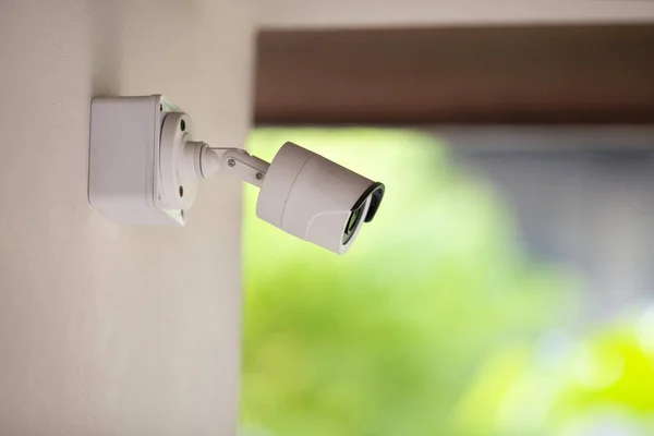 Une Vidéosurveillance Intérieure Blanche Pour Maison Sécurité — Photo