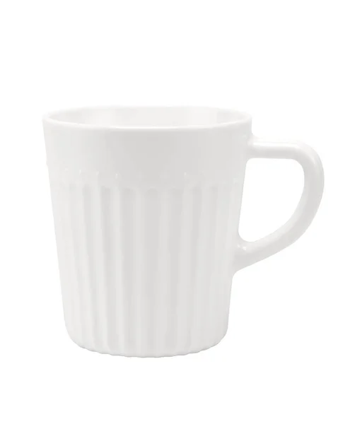 Белая чашка с хребтом на поверхности с клипсом путь — стоковое фото
