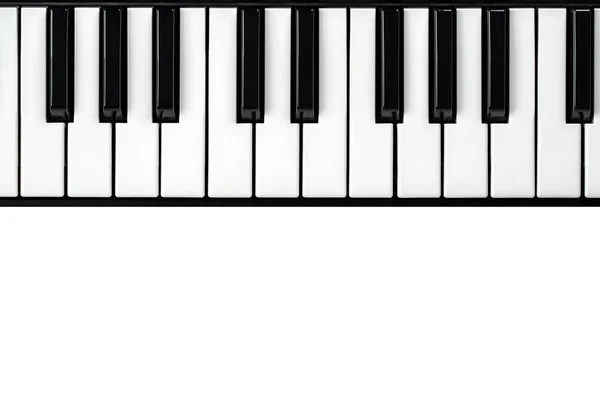 Synthesizer keyboard on white background — Stock Photo, Image