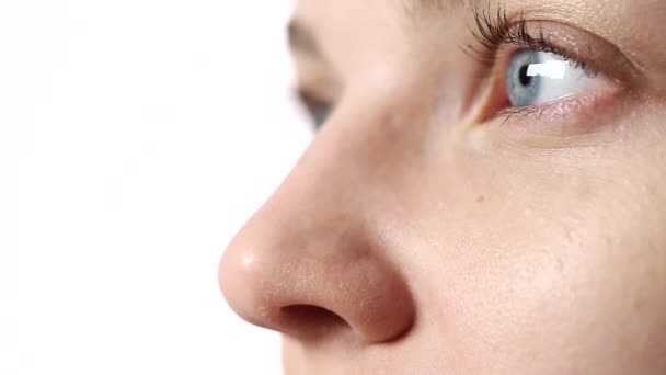 Концепция здоровья глаз и коррекции зрения — стоковое видео