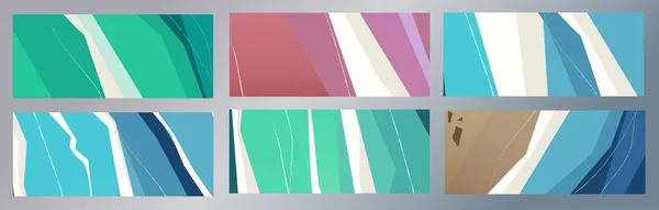Vloeiende Golven Vlakke Stijl Abstracte Illustratie — Stockvector