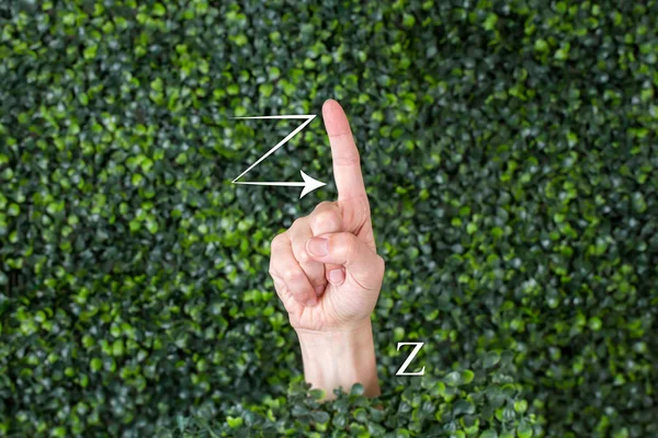 Sign Language Letter Z — Stock Photo, Image