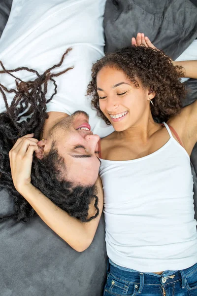Young couple cuddling Stock Photo