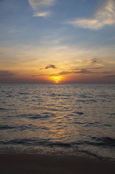 Закат Море Солнце Садится Воде — стоковое фото
