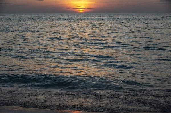 Sonnenuntergang Meer Die Sonne Geht Wasser Unter — Stockfoto