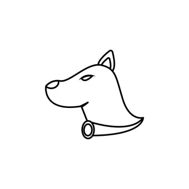 köpek vektör tasarım şablonu çizimi