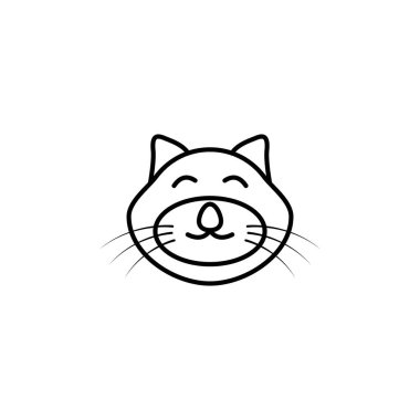 kedi vektör tasarım şablonu çizimi