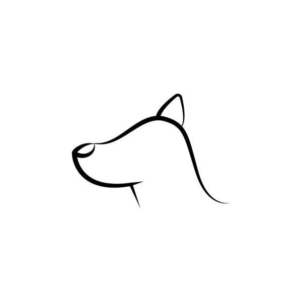 Dog Vector Design Template Illustration — Stock Vector