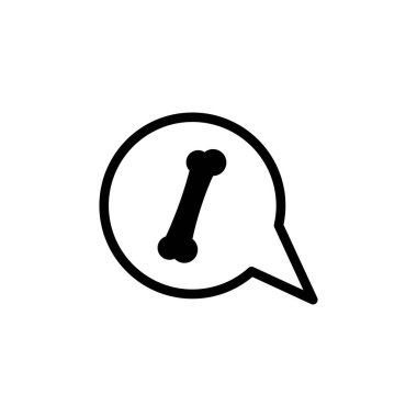 kabarcık sohbet kemik vektör tasarım şablonu çizimi