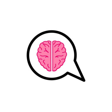 kabarcık sohbet beyin vektör tasarım şablonu çizimi