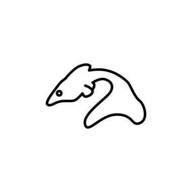 guppy balık hattı vektör tasarım şablonu çizimi