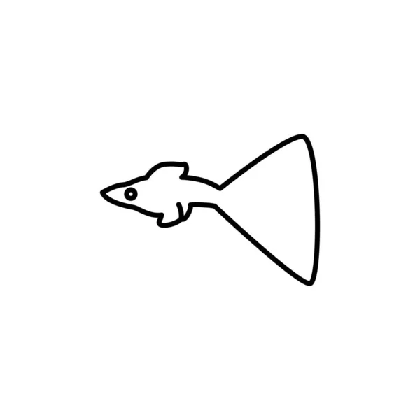 Guppy Balık Hattı Vektör Tasarım Şablonu Çizimi — Stok Vektör