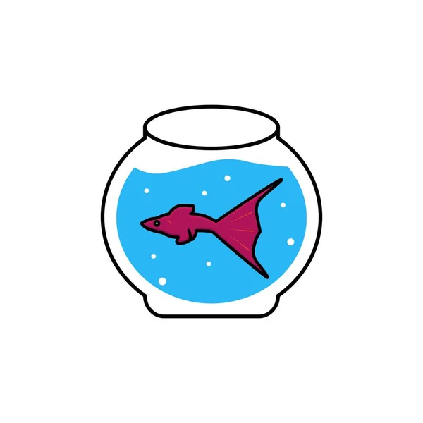 Peixe Modelo Desenho Vetor Aquário Ilustração — Vetor de Stock