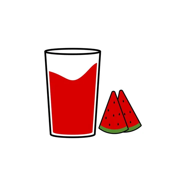 Watermeloen Sap Vector Ontwerp Template Illustratie — Stockvector
