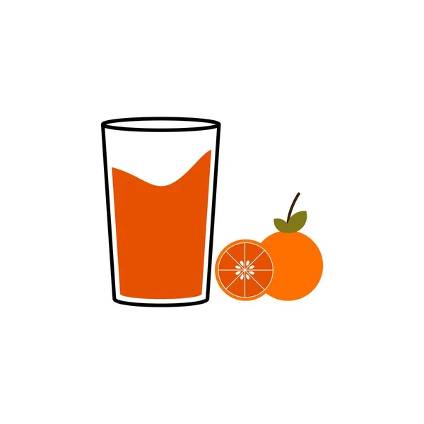 Oranje Sap Vector Ontwerp Template Illustratie — Stockvector