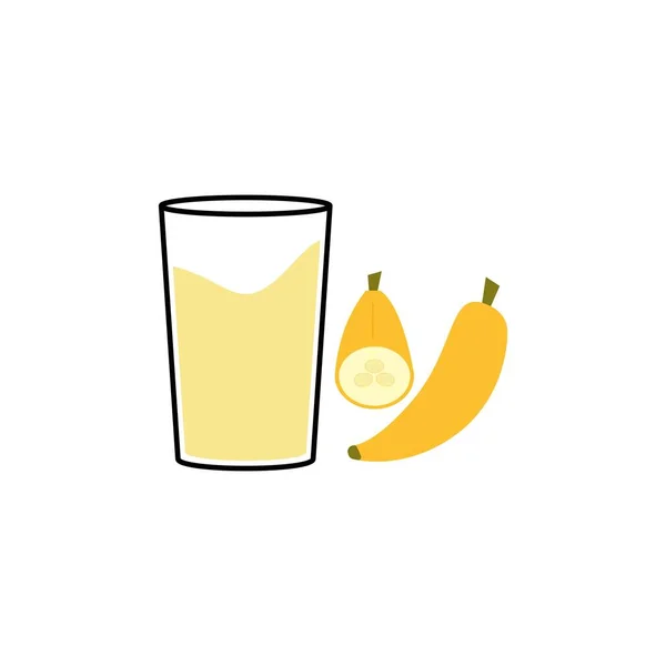 Suco Banana Modelo Desenho Vetorial Ilustração —  Vetores de Stock