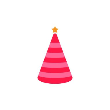 Doğum günü şapkası vektör tasarım şablonu çizimi