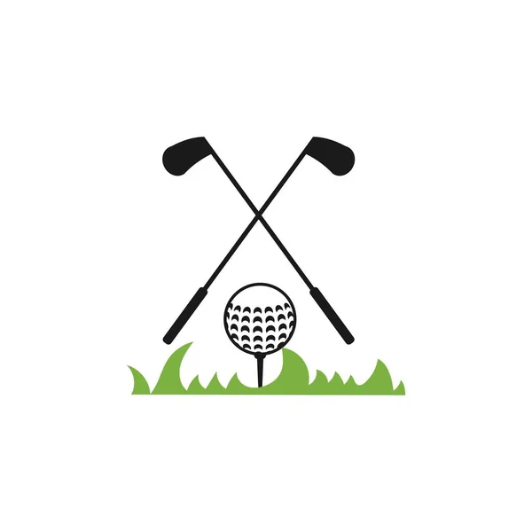 Illustration Golfbälle Und Schläger Vektor Design Vorlage — Stockvektor