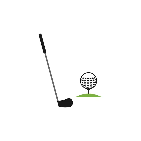 Illustration Golfbälle Und Schläger Vektor Design Vorlage — Stockvektor