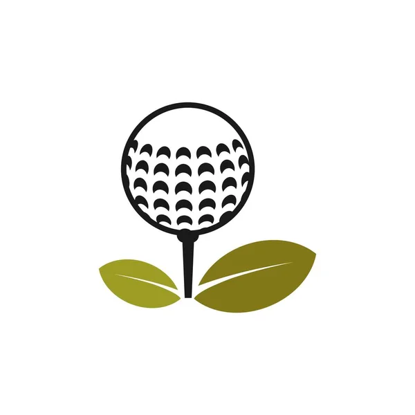 Eco Golf Ball Vektor Design Vorlage Illustration — Stockvektor