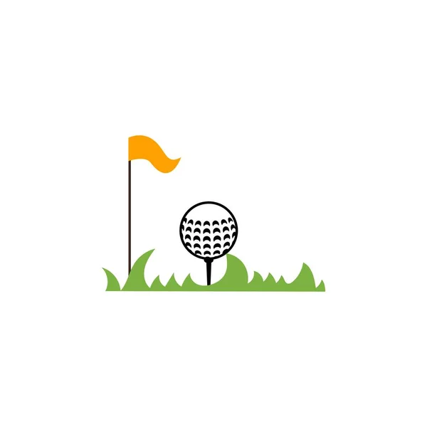 Golf Ball Vector Design Template Illustration — Stock Vector