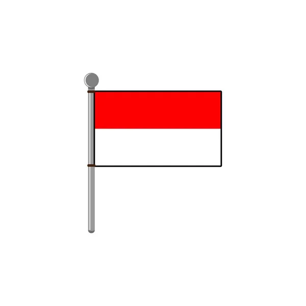 Indonesiano Bandiera Vettoriale Disegno Modello Illustrazione — Vettoriale Stock